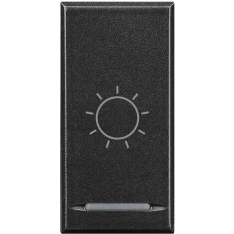 Manette Axolute MyHOME BUS symbole lumière type poussoir 1 mod anthracite BTICINO HS4915BA
