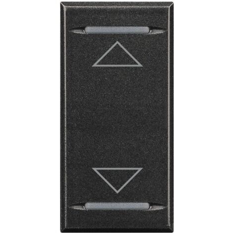 Manette Axolute MyHOME BUS symbole montée/descente 1 module anthracite BTICINO HS4911AH