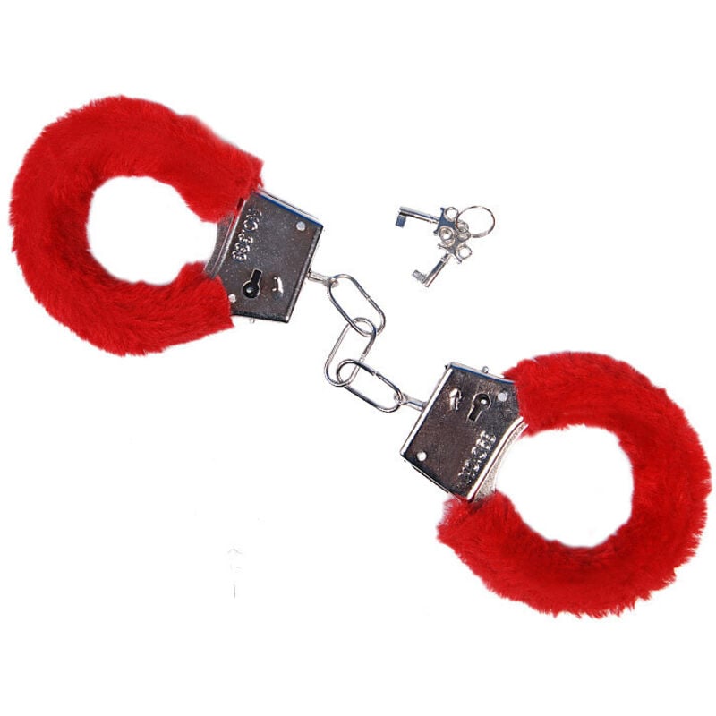 Image of Manette con pelliccia, rosse (1 scatola / 40 confezioni)