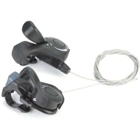 Manette de vitesse au pouce 7 vitesses - Compatible VTT et vélo pliant - Noir - Mixte
