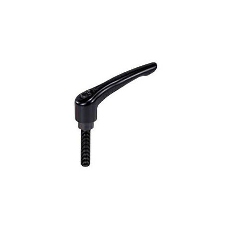 Manette indexable zinc filetée insert acier M 12 x 150 mm