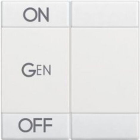 Manette Livinglight MyHOME BUS symbole ON/OFF/GEN 2 modules blanc BTICINO N4911M2AFN