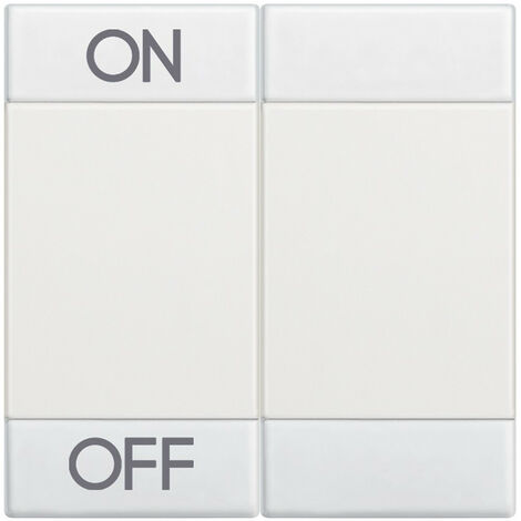 Manette Livinglight symbole ON et OFF 2 modules - blanc)