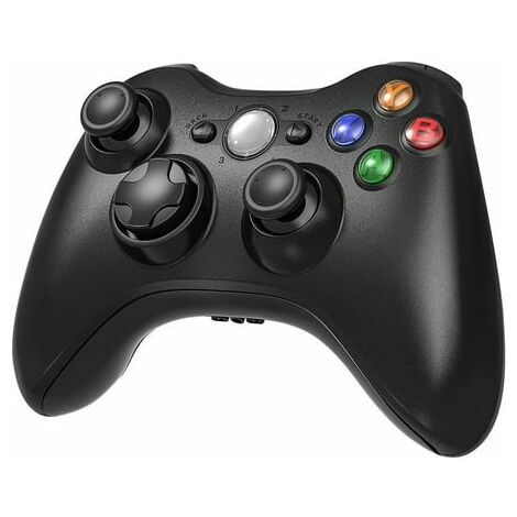 Manette sans fil pour Xbox 360, manette de jeu sans fil Bmatwk Xbox 360 pour Xbox et PC Slim 360 (noir)