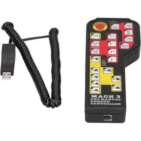 Manette USB 4 Axes avec Volant et Pédales pour Commande CNC Mach3