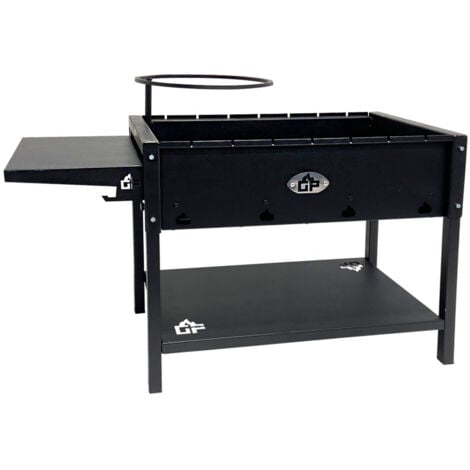 GRILLPETER Mangal Set Batyr 60 Schaschlikgrill 60 cm mit Grillrost Kasan 8L