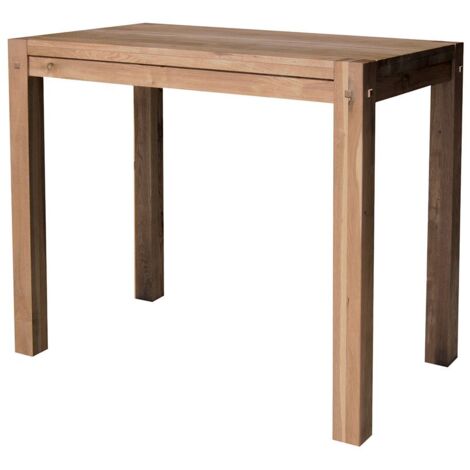 Mange debout bois de chêne 120cm pour 4 à 6 personnes Lodge - 120x70x105 cm - Kayu Meuble