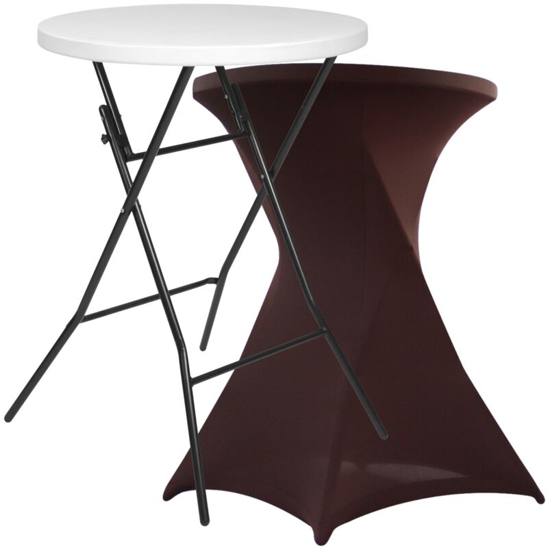 Mange debout pliant 110x80 et housse stretch marron