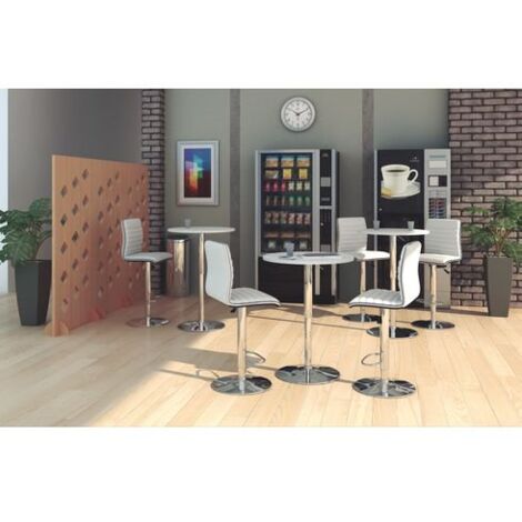 Mange debout rond H 100 x D 60 cm - Redy - plateau blanc - Maxiburo