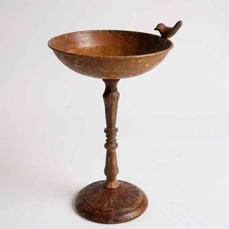 La Grande Prairie - Mangeoire à oiseaux acier sur pied 23x23x49cm