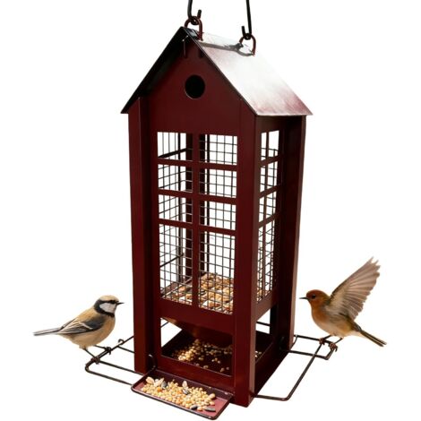 Mangeoire À Oiseaux Anti - Écureuils - Décor Jardin Résistant Intempéries