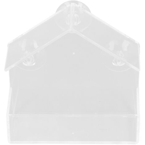 Mangeoire à Oiseaux en Acrylique Transparent - Nichoir Pratique pour Fenêtre - Maison d'Oiseau Simple et Élégante