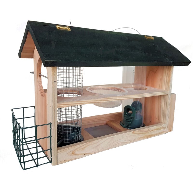 Spetebo - Mangeoire à oiseaux en bois - Deluxe 8 in 1