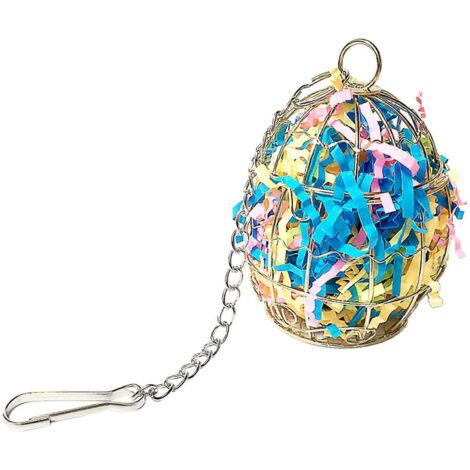 Mangeoire à oiseaux en métal suspendue, outil d'alimentation pour jouets de jardin à déchiqueter