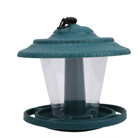 Mangeoire à Oiseaux Extérieure pour Jardin Vert - Distributeur de Graines pour Oiseaux Sauvages