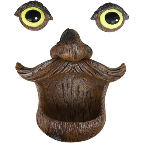 Mangeoire à Oiseaux Face à l'arbre Mangeoire pour Les Oiseaux Ornements De Visage d'arbre Mangeoire à Oiseaux De Jardin Visage d'arbre De Jardin Fée Résine Pendentif Aîné