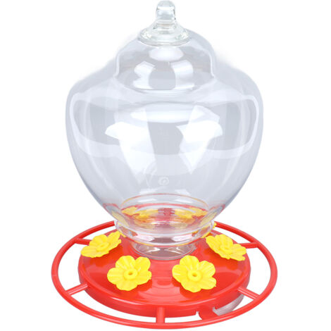 Mangeoire à Oiseaux Mangeoire à Oiseaux Suspendue d'extérieur avec réservoir à Large Bouche et Base Amovible pour Jardin terrasse BalconTransparent