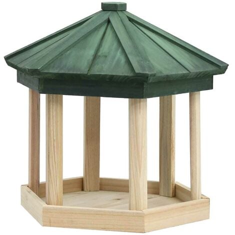 Mangeoire à Oiseaux Sauvages, Mangeoire à Oiseaux Panorama Gazebo, Suspendue  Pliable et Portable pour la Décoration de Jardin Extérieur, Noir, 1pack