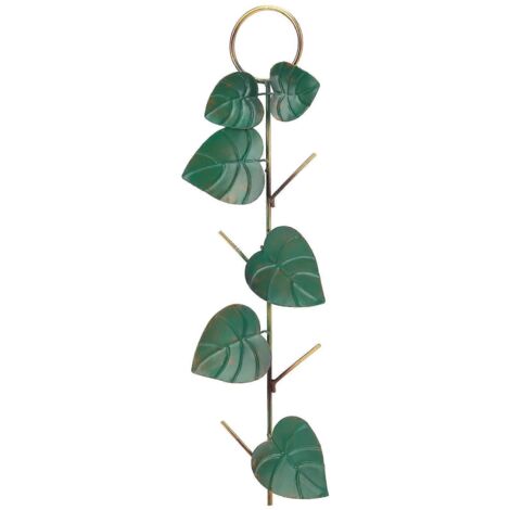 Mangeoire à oiseaux portable de 45 cm pour colibris, à suspendre, avec feuilles vertes, pour la décoration de jardin.