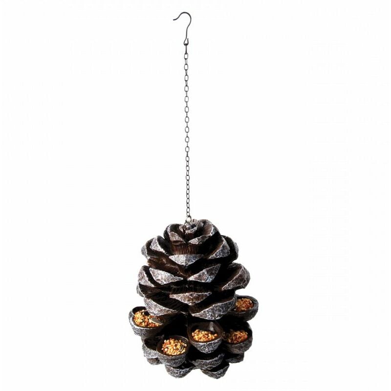 Mangeoire abreuvoir à oiseaux pomme de pin