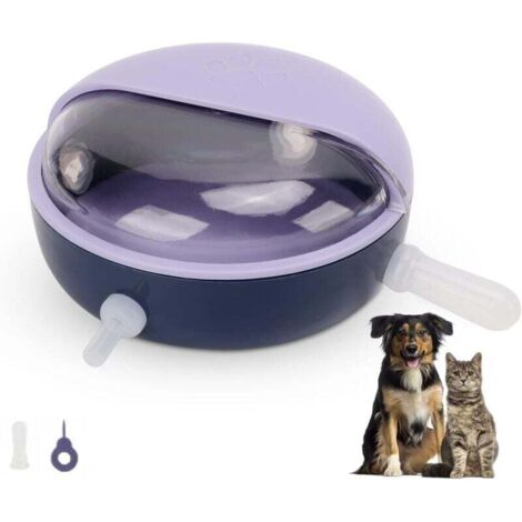 Mangeoire Allaitement Chiot Chatons Lapins 5 Tétines Silicone Violet Bol Lait