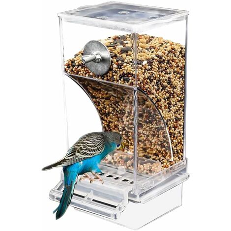 Mangeoire automatique anti-éclaboussures pour oiseaux, accessoires pour cage à oiseaux, conteneur de nourriture pour perruches, canaris, calopsittes, pinsons-Macaron