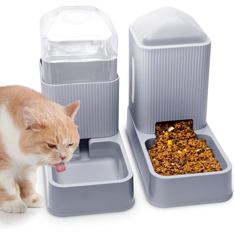 Sunxury - mangeoire Automatique pour Chat et Chien et Distributeur d'eau pour Chat, 3.8L