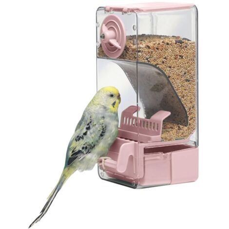 Mangeoire Automatique pour Oiseaux, Mangeoire à Cage à Oiseaux avec Perruche pour Perruche Canari Calopsitte Pinson