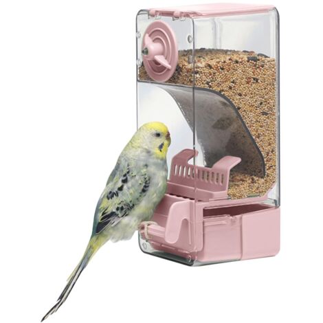 Mangeoire Automatique pour Oiseaux, Mangeoire à Cage à Oiseaux avec Perruche pour Perruche Canari Calopsitte Pinson