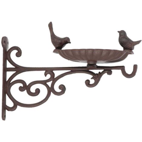 Mangeoire avec crochet - L 35 x l 23,7 x H 24,5 cm - Marron - Livraison gratuite