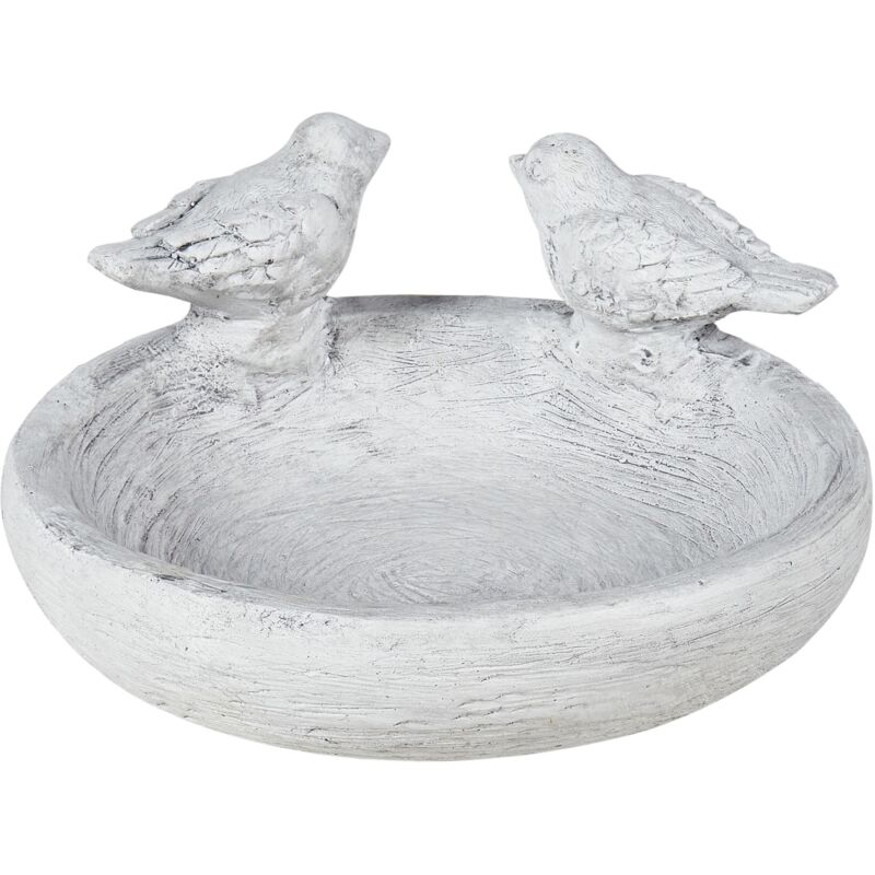 Mangeoire Bain d'Oiseaux Extérieur Vintage MGO Accessoire Décoratif Gris Mamou