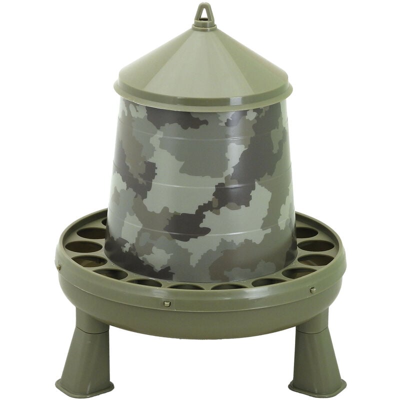 Gaun - Mangeoire camouflage Nature 4 kg sur pieds volailles, gibiers