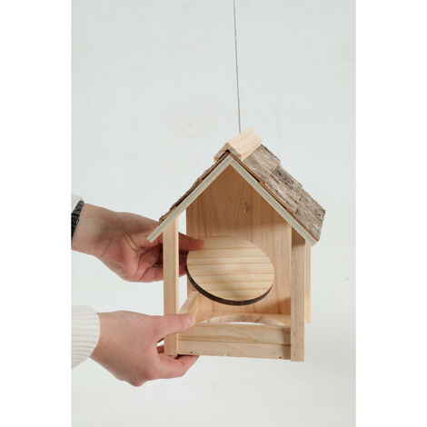 Mangeoire Cup Castor 3 en 1 , toit en bois, pour oiseaux - zolux