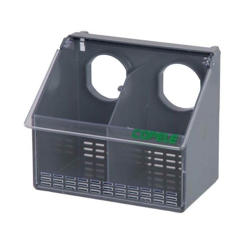 Mangeoire de cage pour pigeon 2 compartiments