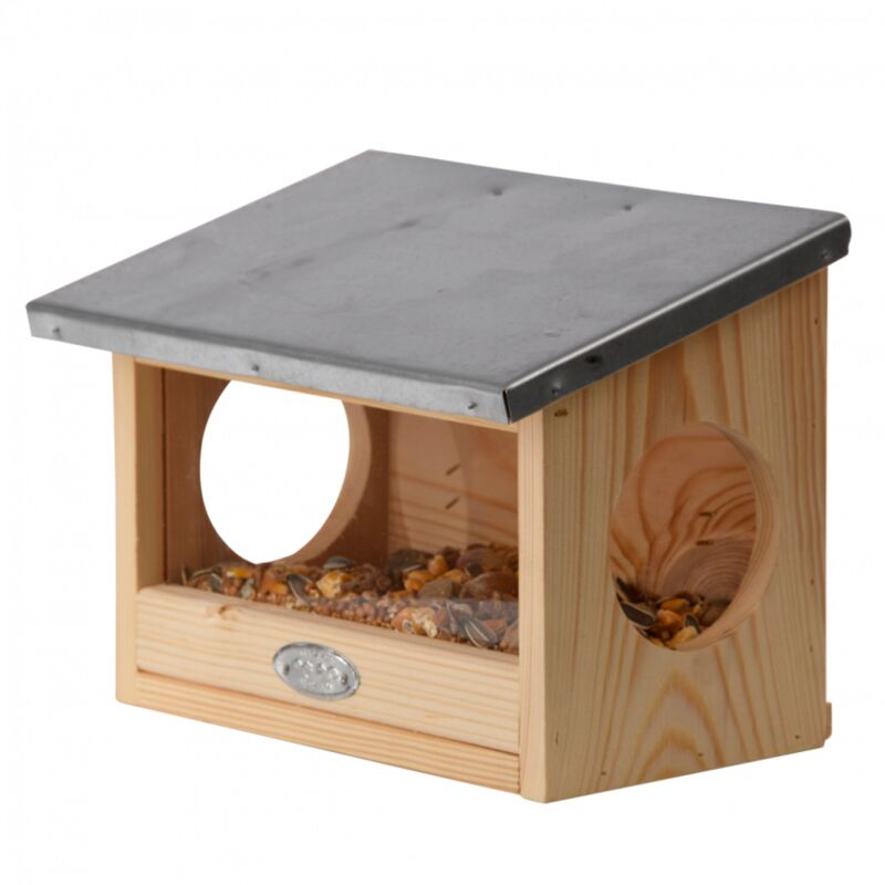 Mangeoire écureuils - l 17,6 x l 25,3 x h 18,7 cm - Bois - Livraison gratuite