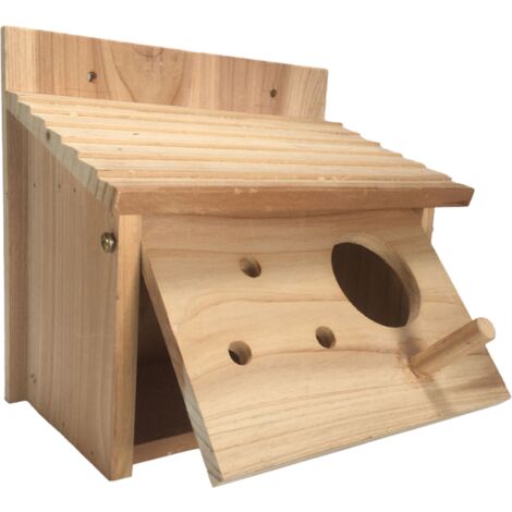 Mangeoire en bois avec façade ouvrable