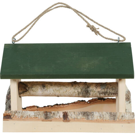 Mangeoire en bois XL 19 x 37 H 20 cm pour oiseaux - zolux