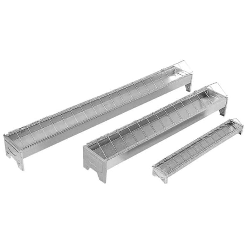 Kerbl - Mangeoire galvanisée pour volailles - x Modèle 100x10 cm