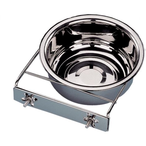 Mangeoire inox + 2 vis 23cm-2,80L