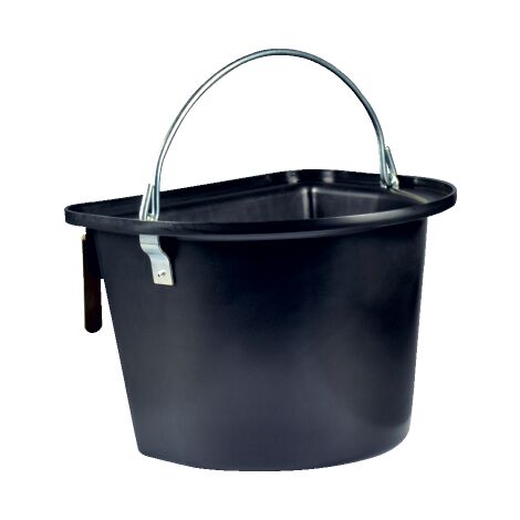Mangeoire noire avec anse et crochets de suspension