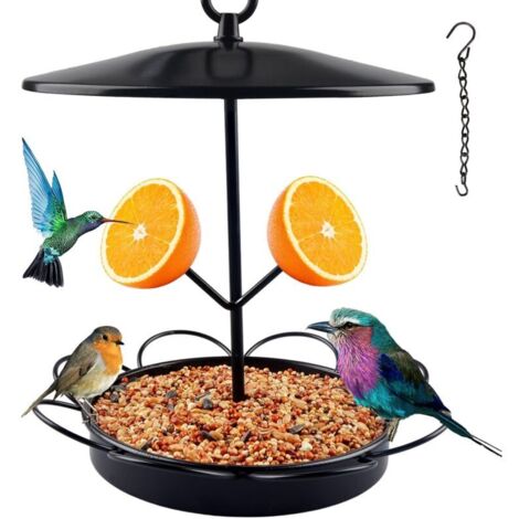 Mangeoire Oiseaux Exterieur. Station d'alimentation pour Oiseaux Sauvages. Mangeoire à Oiseaux Maison Suspendue. Résistante aux Intempéries Grande Capacité Distributeur à Graines pour Jardin-INHHUB
