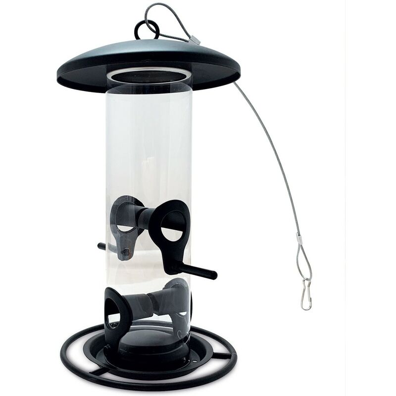 Mangeoire oiseaux extérieur à suspendre pour oiseaux sauvages pour jardin balcon Distributeur de nourriture«34717 Nourri-Silo»