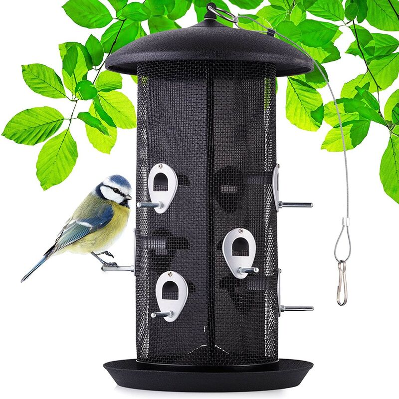 Mangeoire oiseaux extérieur à suspendre pour oiseaux sauvages pour jardin balcon Distributeur de nourriture«34722 Nourri-Silo»