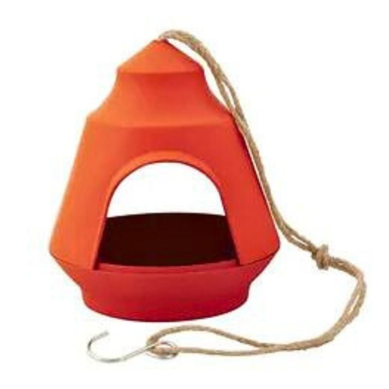 Mangeoire oiseaux sauvages orange en Bambou