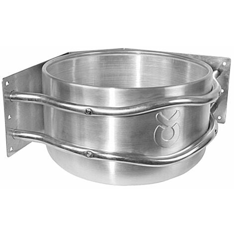Mangeoire pour chevaux à paroi d'angle ronde en aluminium avec protection contre les chocs Kerbl