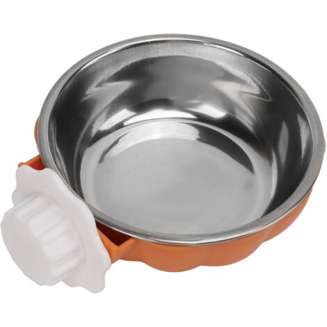 Mangeoire pour Chien en Acier Inoxydable Détachable en Forme de Citrouille - Bol Suspendu pour Chiens, Chats, Oiseaux et Cochons d'Inde