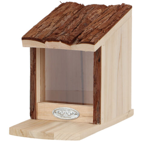 Mangeoire pour écureuil avec toît écorce - Esschert Design