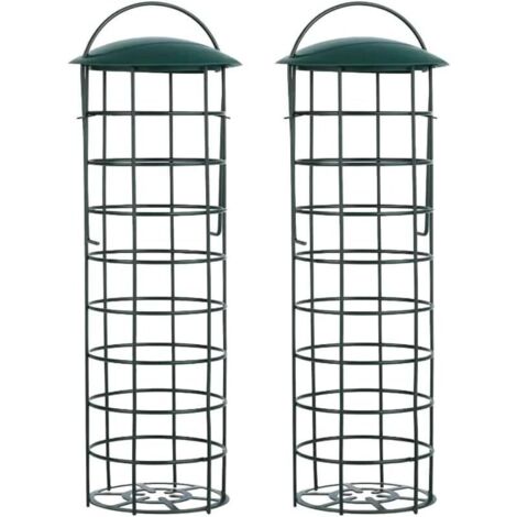 Mangeoire pour Oiseaux Extérieur - Boules de Graisse pour Petits Oiseaux Sauvages, Vert Foncé