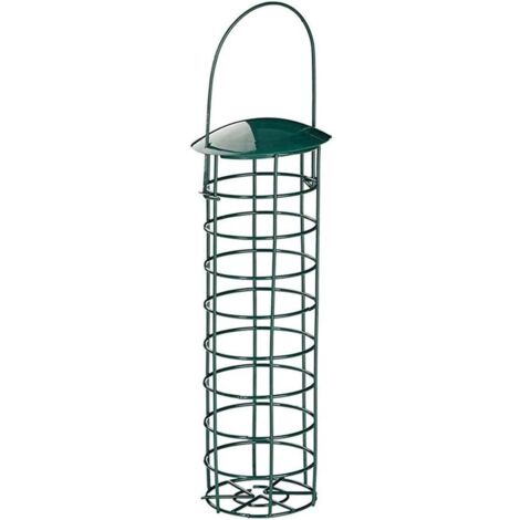 Mangeoire pour Oiseaux Sauvages Extérieur - Distributeur Automatique Suspendu en Grille Métallique Robuste - Grande Capacité, Résistante aux Écureuils et Intempéries