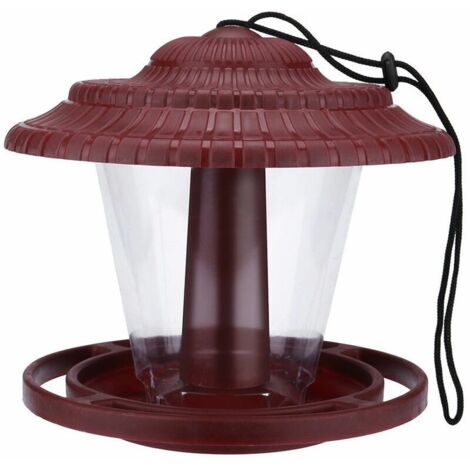Mangeoire pour oiseaux sauvages suspendue dans le jardin, sur le patio, en décoration extérieure Mangeoire pour oiseaux rouges - rouge, Ensoleillé